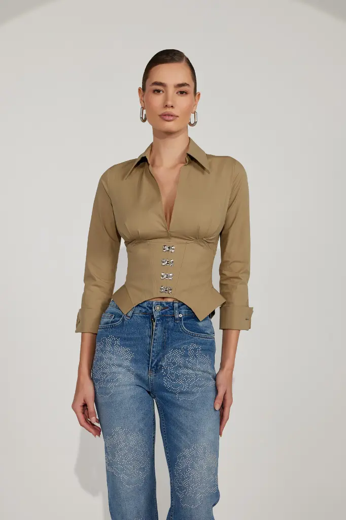 Essential 100% Cotton Corset Shirt