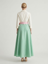 TWO COLORS WITH COLORFUL BELT DRESS