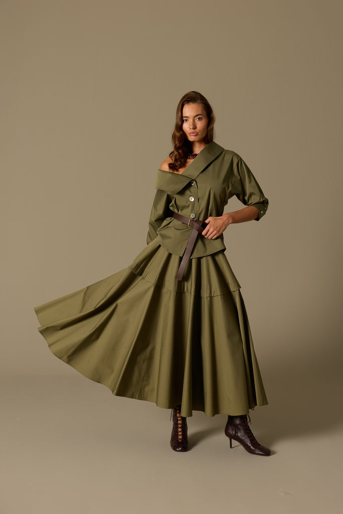 Carla's puffy skirt is too long