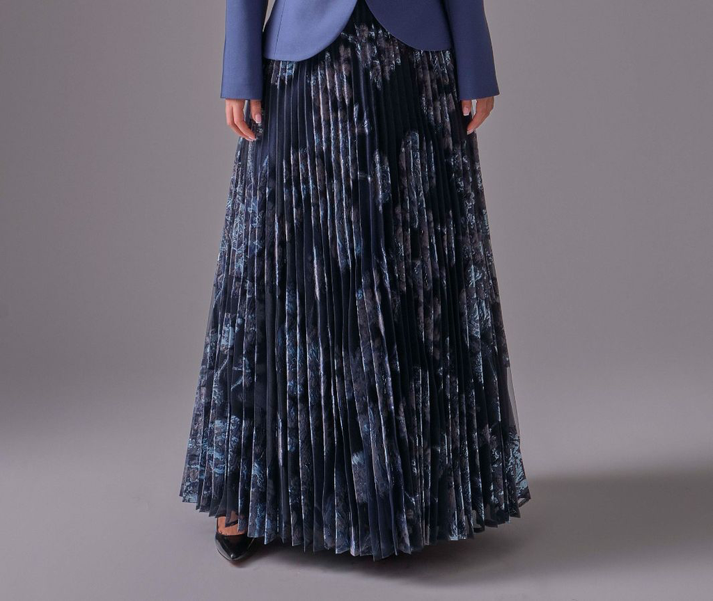 Long pleated jacquard E