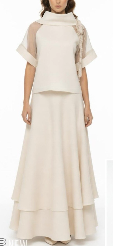 VOLANLI UZUN KLOŞ skirt