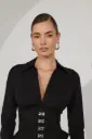 قميص كورسيه أساسي مصنوع من القطن بنسبة 100%