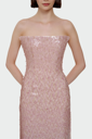 Blush Rose Sequin Strapless Dress