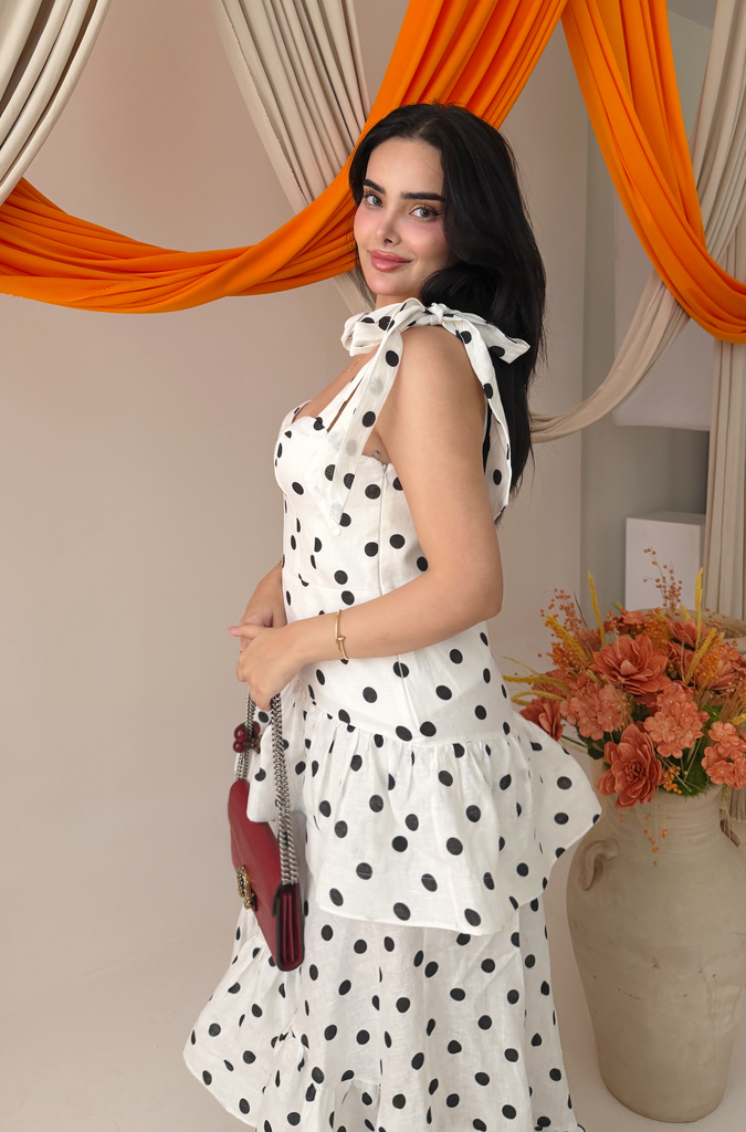 Charlotte %100 Linen Maxi Dress