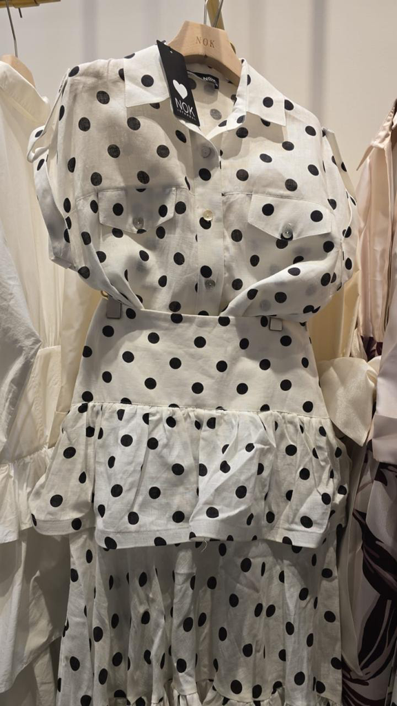 Charlotte Polka %100 Linen Shirt