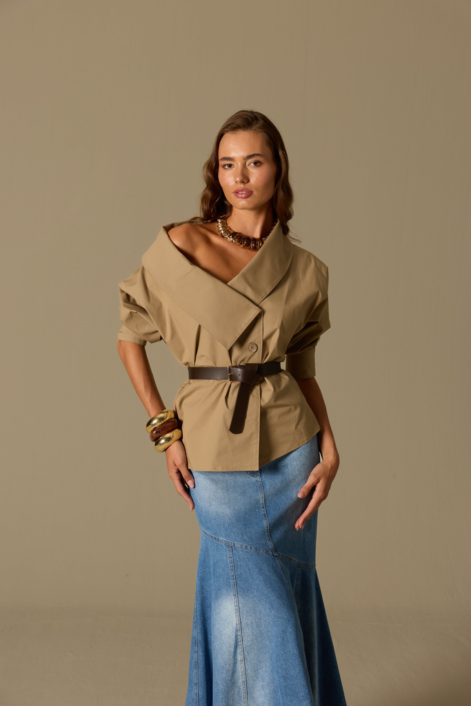 Very Elegant Long Denim Maxi Skirt