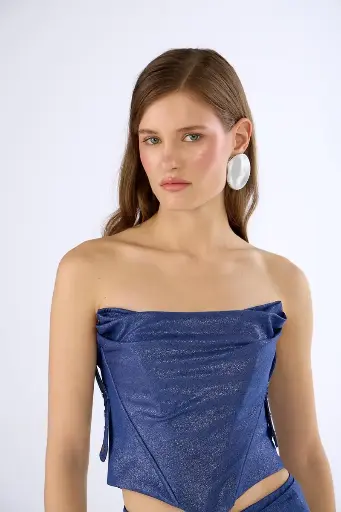 [25S1509] Ellie Shine Straps Top