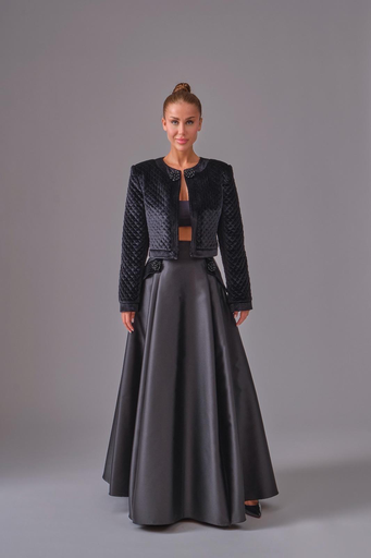 [2524009] Short Velvet Lined Jacket