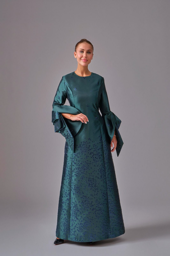 [2525032] Jacquard with floral motifs