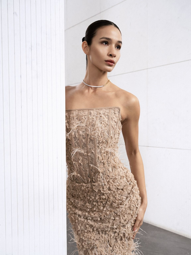 [1258] Nude Whisper Dress