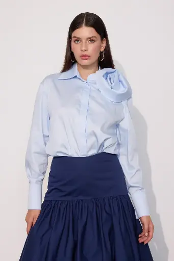 [25S1531] Long Sleeve Shirt 100% Cotton Bloom Explosion