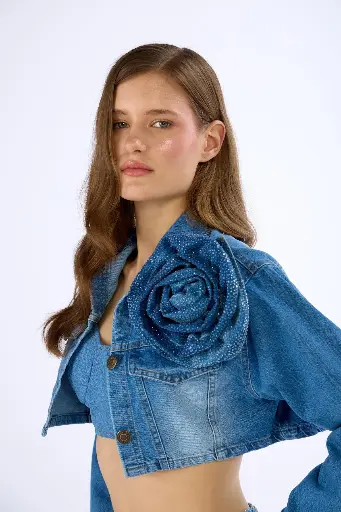 [1549] 25S Nook Classic Jacket Sekit Bloom Denim