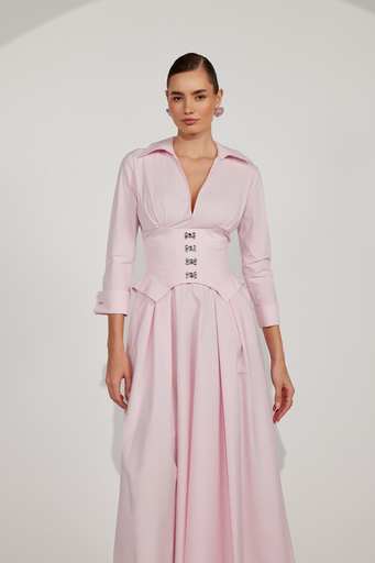 [26s40004] Queen Corset Maxi Dress