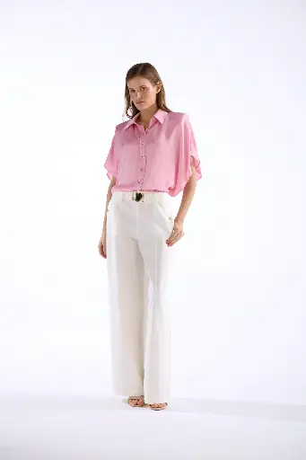 [25S1503] Heartline Belted Tailored Pants