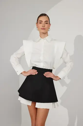 [26s40012] Star Duo Shirt&Skirt Set