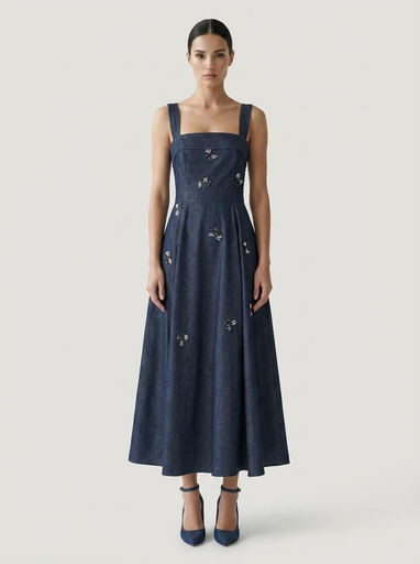 [2615066] THICK WITH BEAD EMBROIDERY Dress