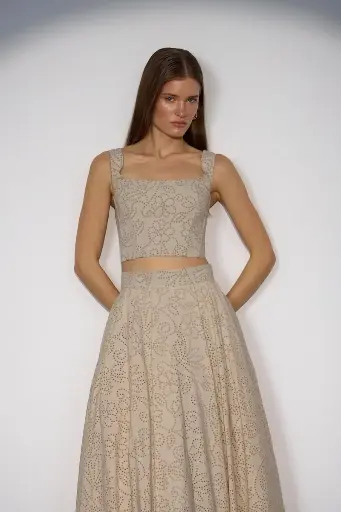 [25S1521] Blooming Grace Corset Top