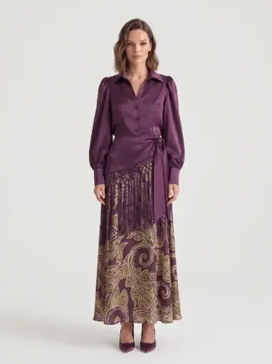 [2622014] belden baglamali skirt