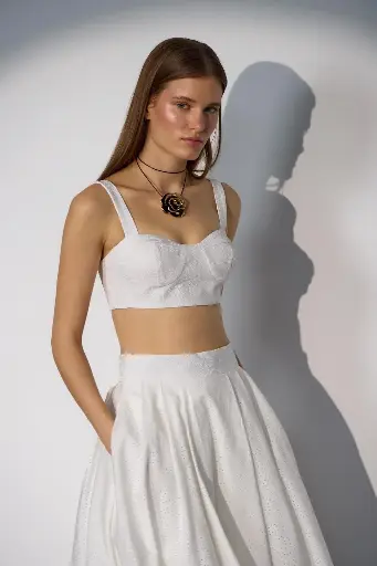 [25S1516] Blooming Grace Tank Top with Bra Straps